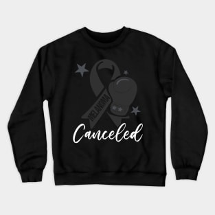 Black Ribbon Melanoma Cancer Awareness Crewneck Sweatshirt